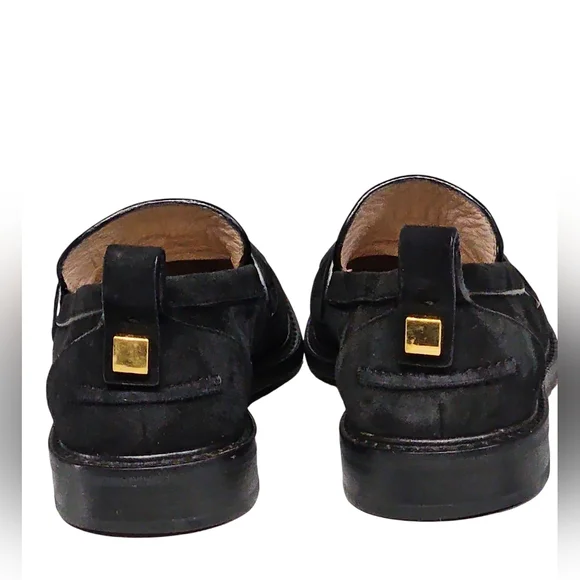 Stuart Weitzman Black Suede Loafers YW 40650 Size 8 - Picture 5 of 9